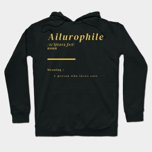 Word Ailurophile Hoodie